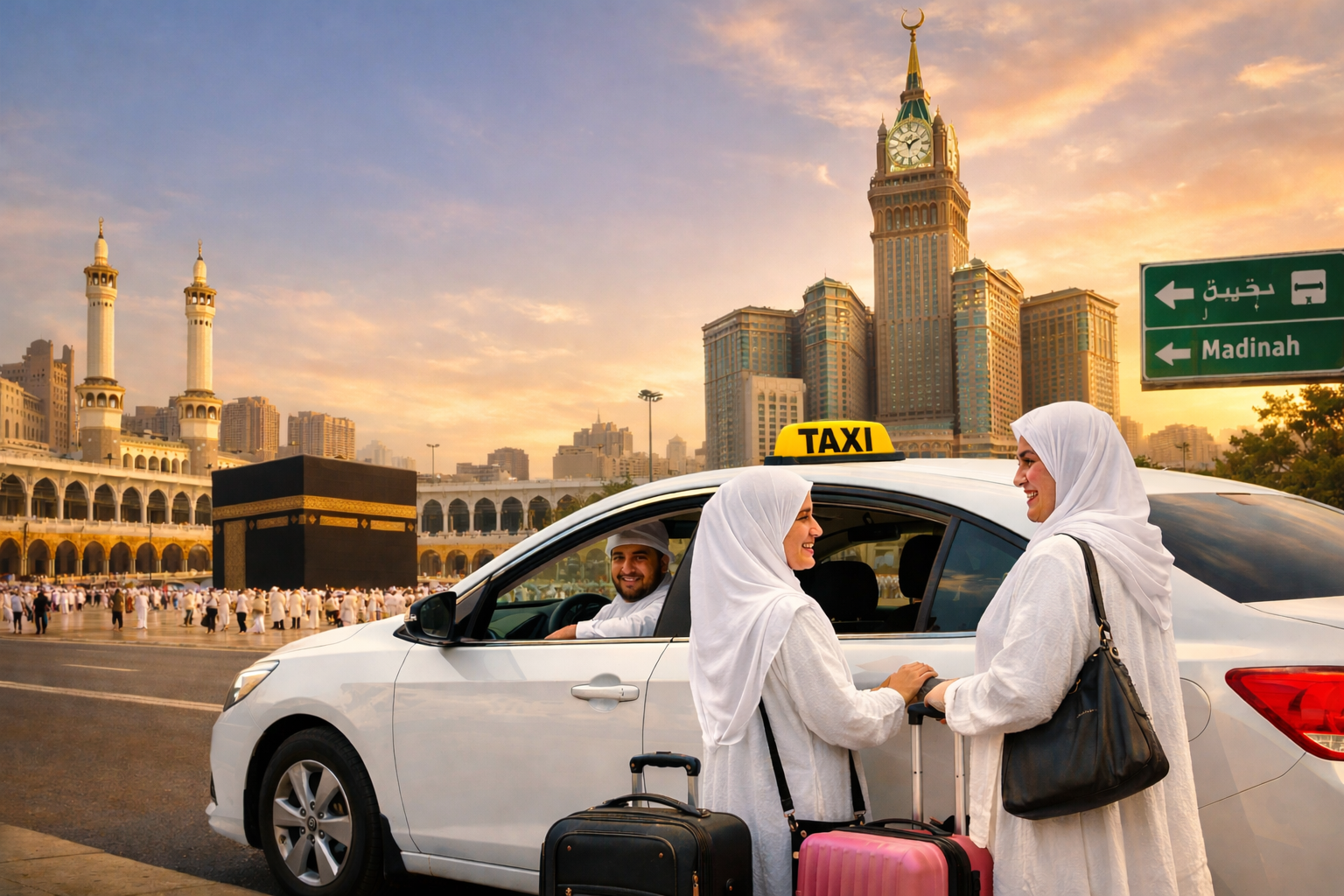 safe and reliable umrah taxi services for women
