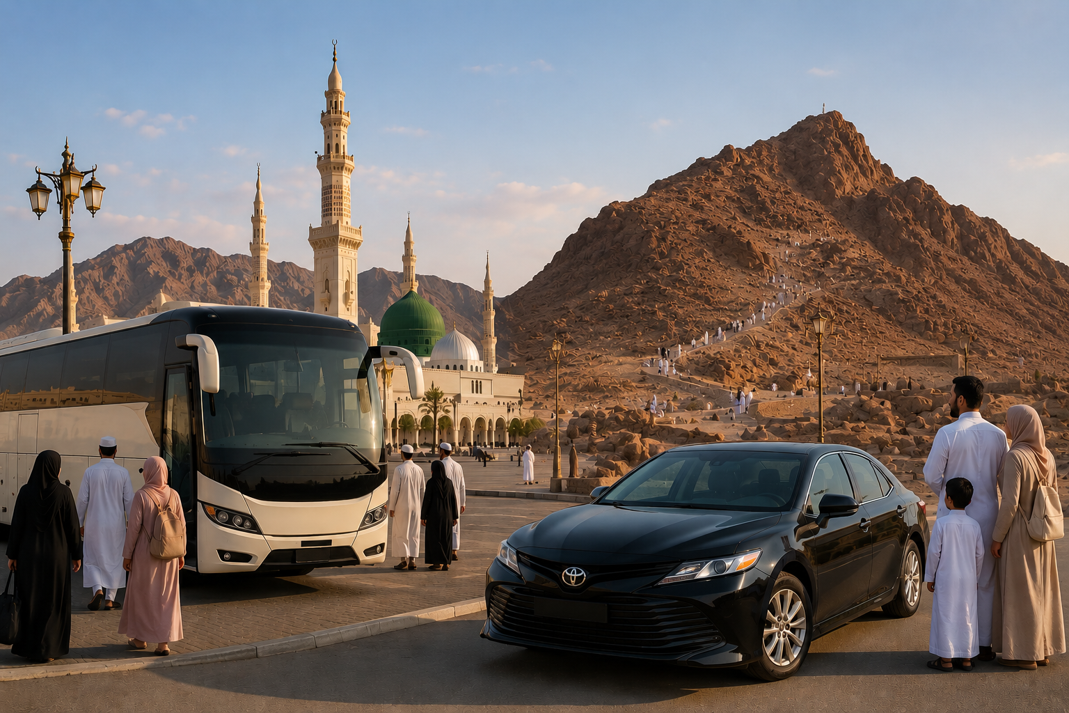 madinah ziyarat bus vs private call