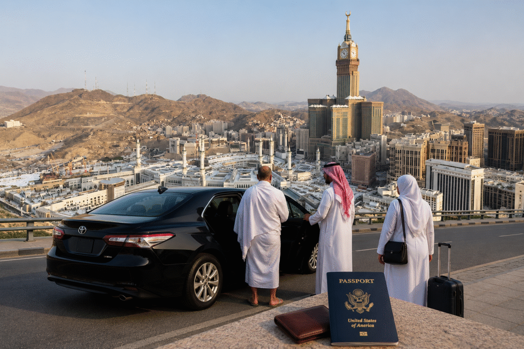 why usa pilgrims book umrah taxi in advance