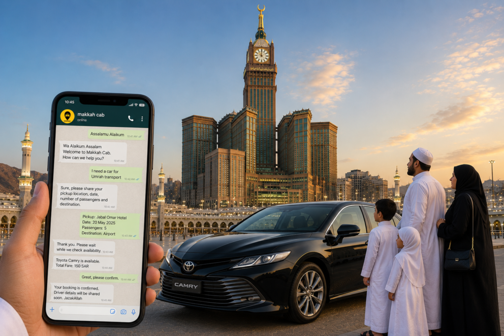how to book umrah transport in makkah