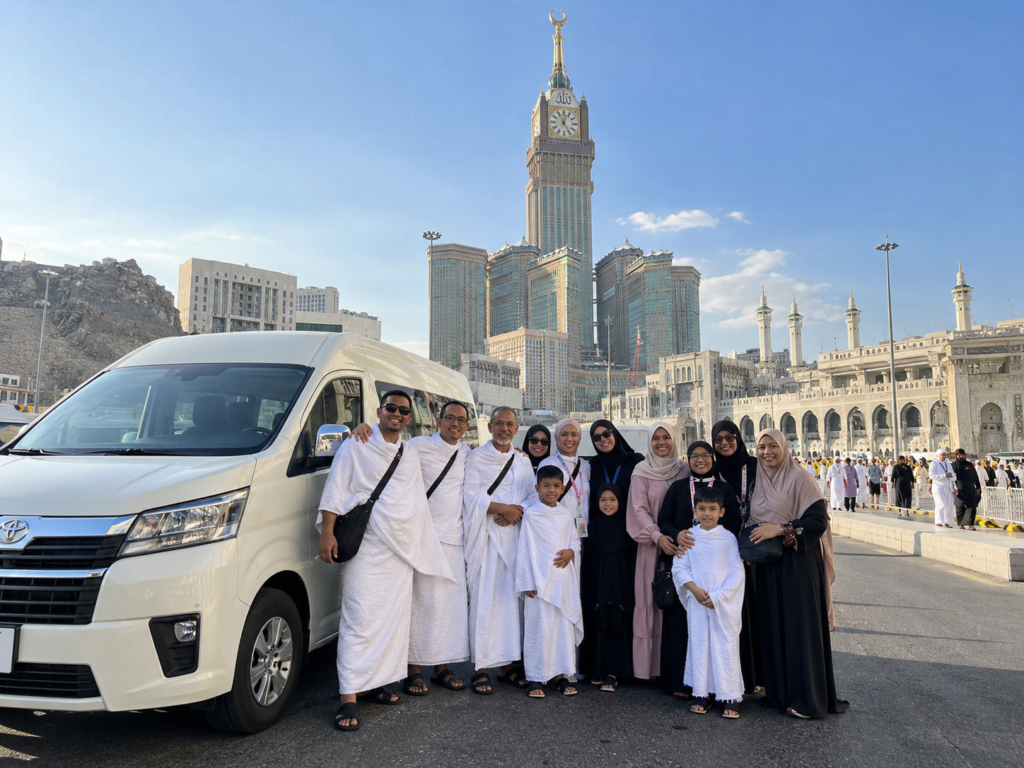 hiace for umrah groups in makkah