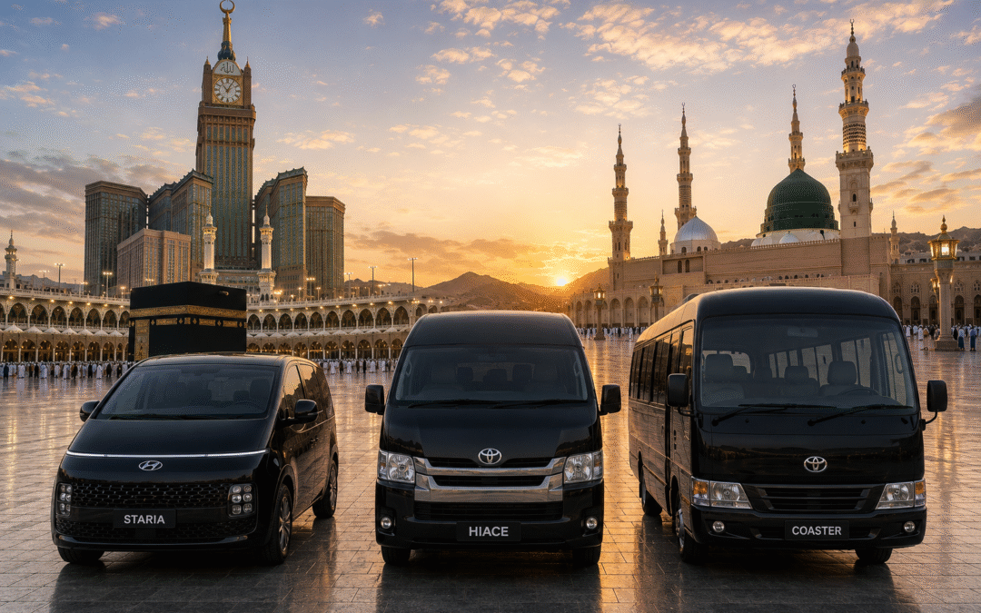 Makkah to Madinah Staria, Hiace or Coaster for Umrah Groups
